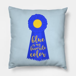 Blue Ribbon Pillow