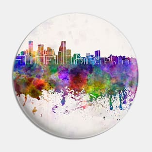 Baltimore skyline in watercolor background Pin