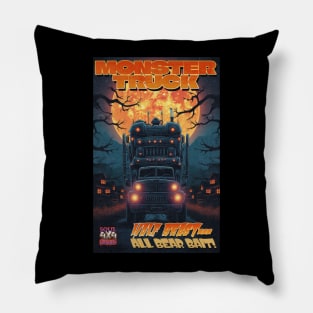 Halloween Monster Truck Half Beast... All Bear Bait Pillow