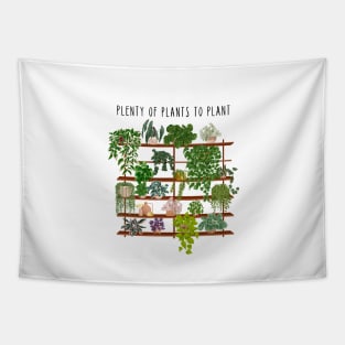 Funny plant quote and illustration Tapestry