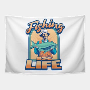 Fishing is life Tapestry