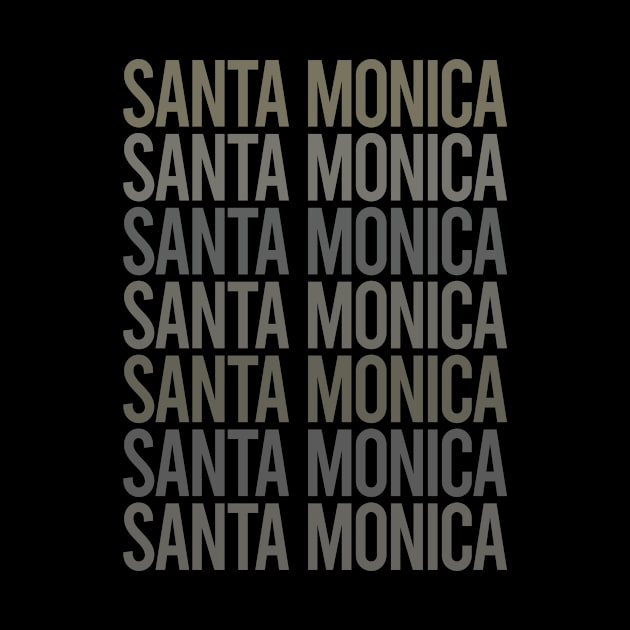 Gray Text Art Santa Monica by flaskoverhand