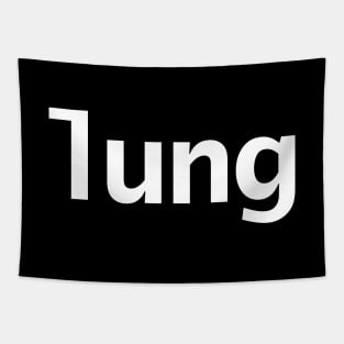 Lung Minimal Typography White Text Tapestry