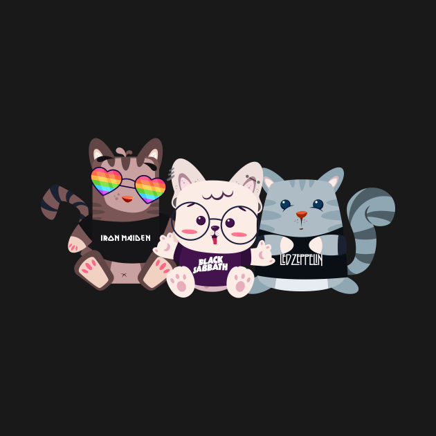 Hard Rock Kitties by erinpriest