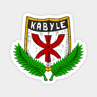 kabyle, kabylie. derber pride, shield and flag. Magnet