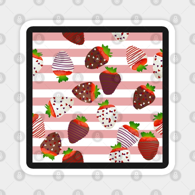 Sailor Mars Themed Strawberries Magnet by ziafrazier