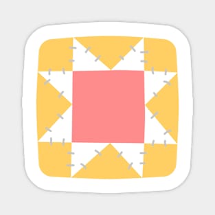 Quilt Wit — peach block Magnet