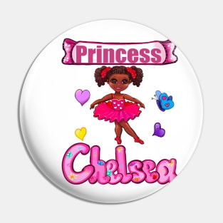 Birthday girl fantasy ballet African American Princess Chelsea Pin