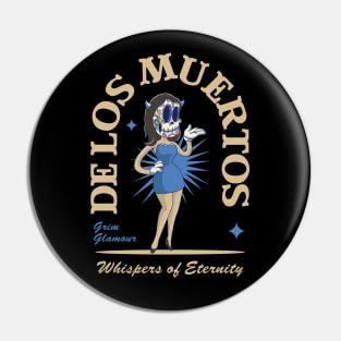 Dia De Los Muertos Lady Skull Pin