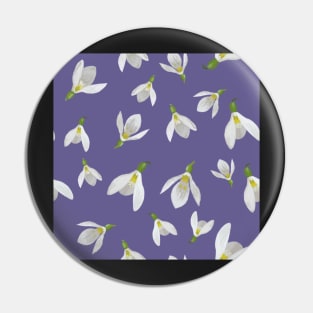 Oxfordshire Snowdrops Repeat Pattern Pin