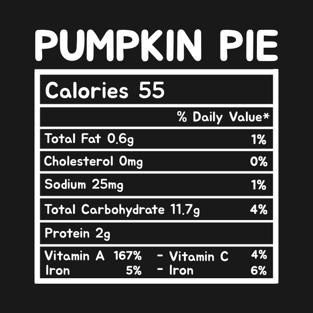 Pumpkin Pie Nutrition Facts Thanksgiving by TheMjProduction