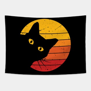 sunset with cat,cute cat,cat love,cat t-shirt Tapestry