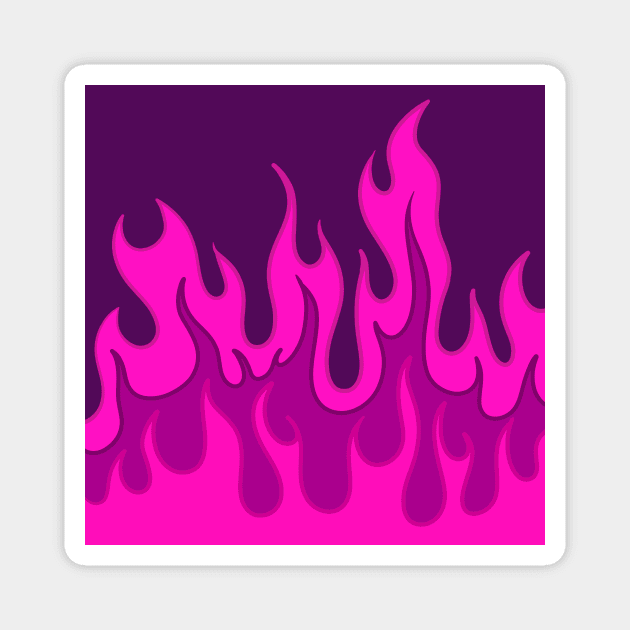 Stylish Bright Pink Flames! Magnet by KelseyLovelle