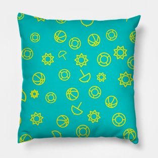 Summer Season Collage Pillow