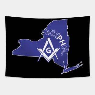 MWPHGLNY - Blue & White Tapestry