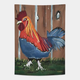 Barnyard Rooster Tapestry