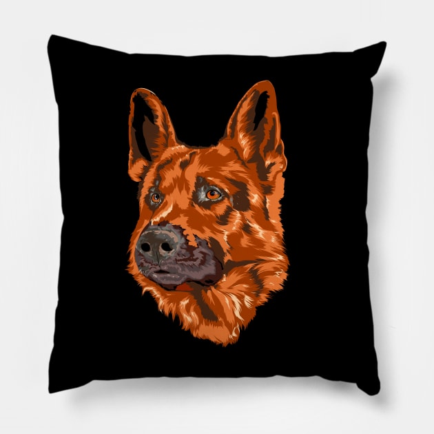 German shepherd Pillow by DmitryPayvinart