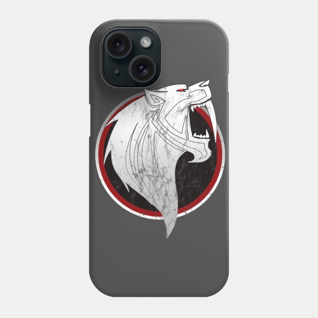 Sabertooth Tiger Vintage Logo Phone Case by Dojaja