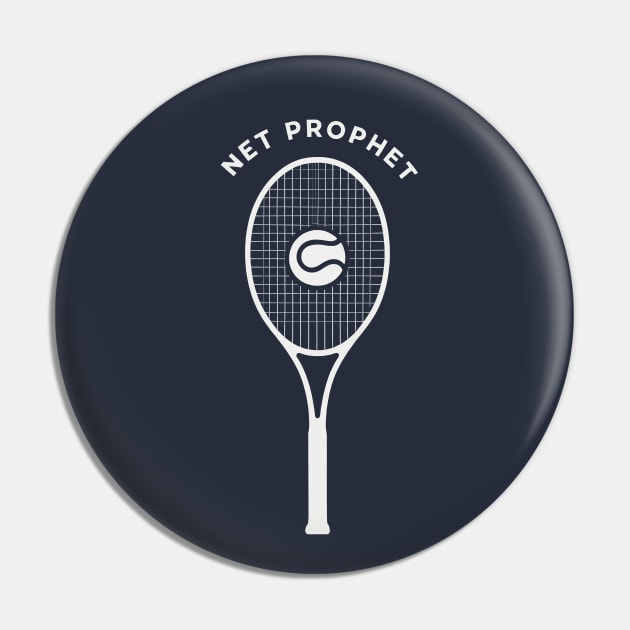 Net Prophet Tennis Graphic - Modern Sports Enthusiast Design Pin by Retro Travel Design