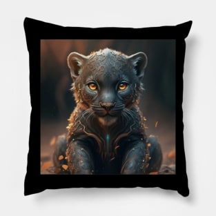 Cute baby black panther Pillow