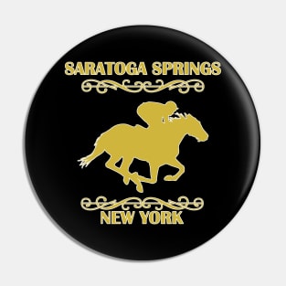 Saratoga Springs New York Horse Racing Pin