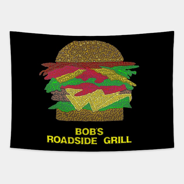 Bob's Roadside Grill Tapestry by NightserFineArts