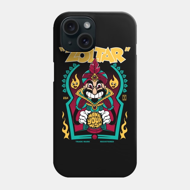 Zoltar - Big Vintage Cartoon Rubber Hose Fortune Teller Phone Case by Nemons