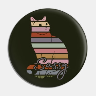 Colorful Cat Art Pin