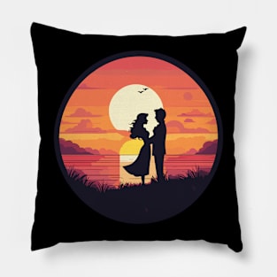 sunset love Pillow