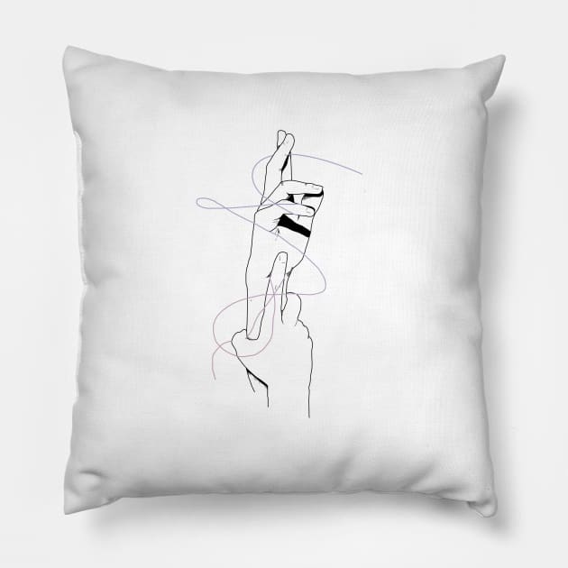 fake love Pillow by tonguetied