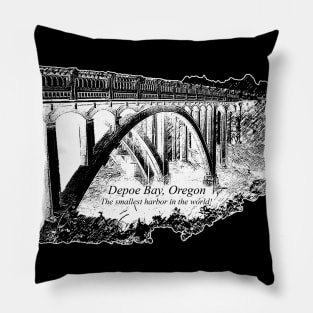 Depoe Bay Oregon Bridge Pillow