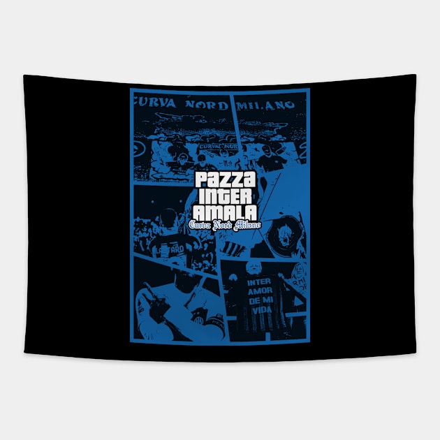 Pazza inter amala Tapestry by lounesartdessin