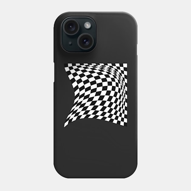 Warped chessboard 16x16 Phone Case by TyneDesigns