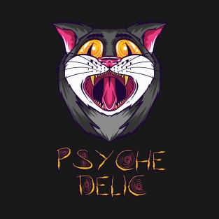 psychedelic cat - on LSD and ecstasy T-Shirt