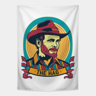 Merle Haggard / Retro Country Music Fan Design Tapestry