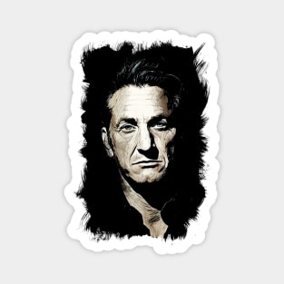 Sean Penn Abstract Portrait Fan Art Tribute to a Legend Magnet