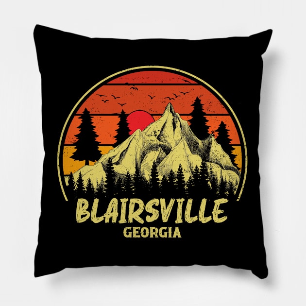 Vintage Blairsville Georgia GA Mountains Hiking Souvenir Pillow by Name&God