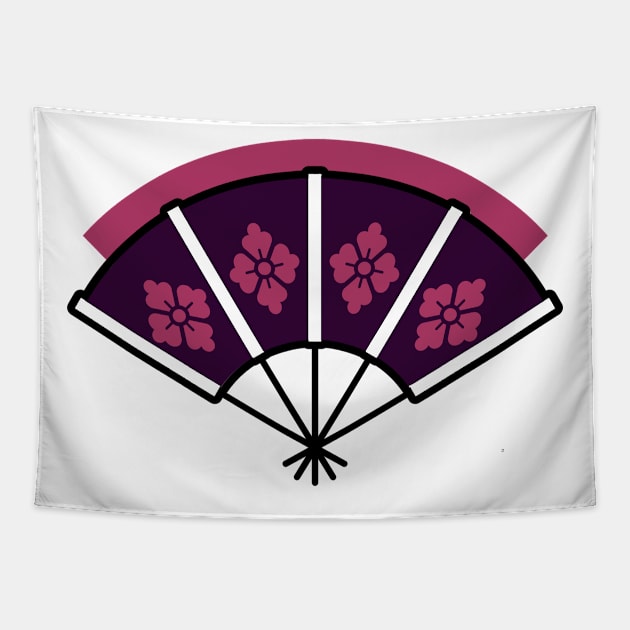 Japanese Fan Design Tapestry by New East 