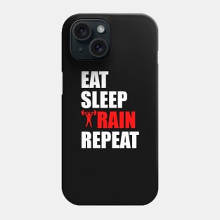 eat sleep train repeat Phone Case