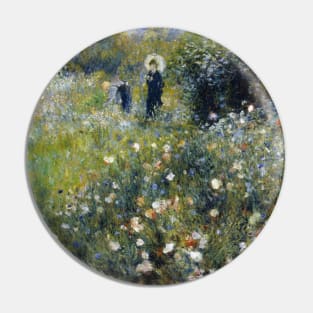 Woman with a Parasol in a Garden by Auguste Renoir Pin