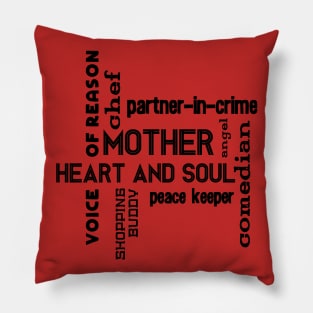 mother tag cloud Pillow