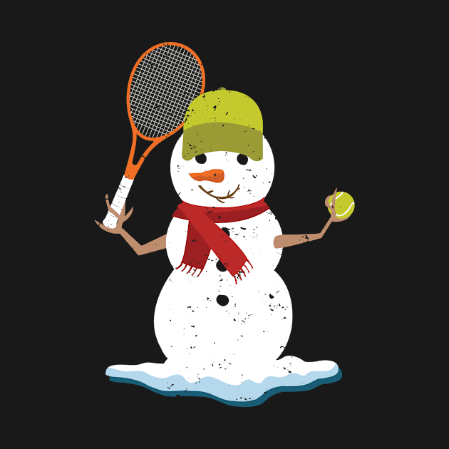 Christmas Tennis Snowman by PixelArt