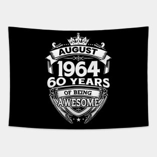 August 1964 60 Years Of Being Awesome 60th Birthday Tapestry