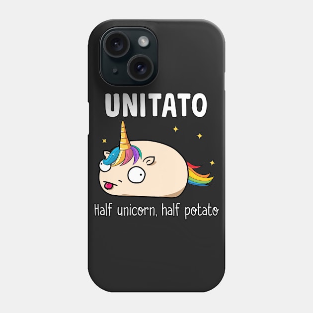 Unitato Half Unicorn Half Potato Funny T-shirt Phone Case by Elsie