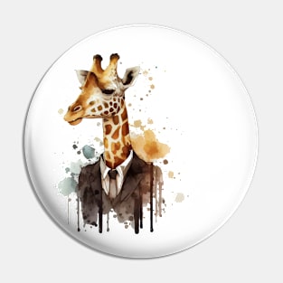 Giraffe in Tuxedo Pin