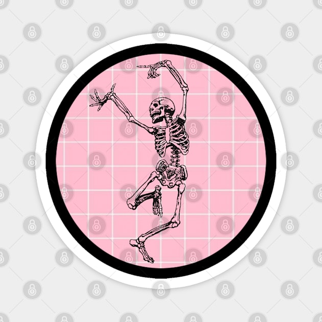 dancing skeleton Magnet by artby-shikha