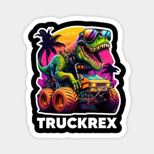 T-Rex Truck, Monster Truck - 2 Magnet