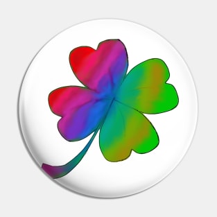 rainbow clover Pin