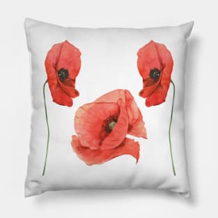 Poppy Botanical Art-Flower Lover Pillow