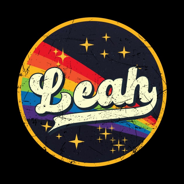 Leah // Rainbow In Space Vintage Grunge-Style by LMW Art